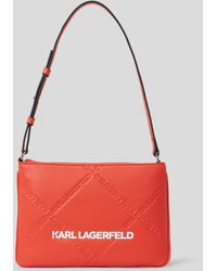 Karl Lagerfeld - K/skuare Embossed Pouch With Strap - Lyst