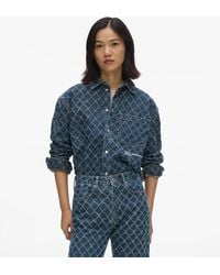 KL Jeans - Argyle Denim Shirt - Lyst