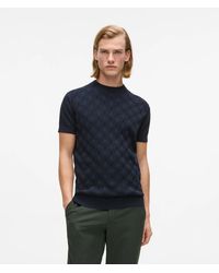 KARL LAGERFELD - Textured Short-Sleeved Sweater - Lyst