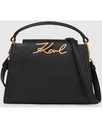 KARL LAGERFELD - K/Signature Mini Top Handle Bag - Lyst