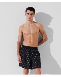 KARL LAGERFELD - Ikon All-Over-Print Boardshorts - Lyst