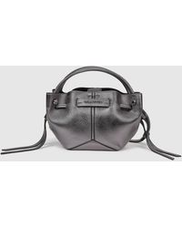 KARL LAGERFELD - K/Pierced Mini Metallic Bucket Bag - Lyst