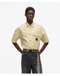 KL Jeans - Short-Sleeved Linen Blend Shirt - Lyst
