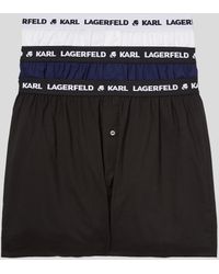 Karl Lagerfeld - Short Boxer Tissé Avec Logo Karl - Lot De 3 - Lyst