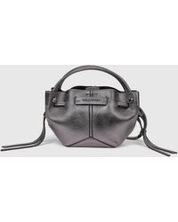 KARL LAGERFELD - K/Pierced Mini Metallic Bucket Bag - Lyst