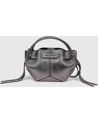 KARL LAGERFELD - K/Pierced Mini Metallic Bucket Bag - Lyst