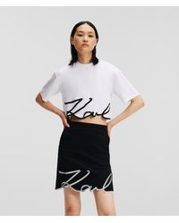 Karl Lagerfeld - Karl Signature Hem T-shirt - Lyst