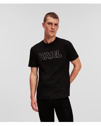 Karl Lagerfeld - Studded Karl Logo T-shirt - Lyst
