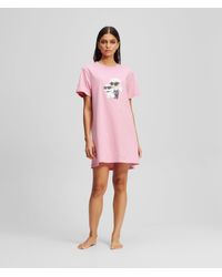 Karl Lagerfeld - Ikon T-Shirt Pajama Dress - Lyst