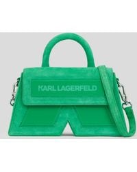 Karl Lagerfeld - Petit Sac Bandoulière En Daim Ikon K - Lyst
