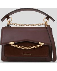 Karl Lagerfeld - K/seven Grainy Suede Shoulder Bag - Lyst