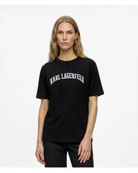 KARL LAGERFELD - Collegiate Logo T-Shirt - Lyst