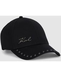 KARL LAGERFELD - K/Signature Studded Cap - Lyst
