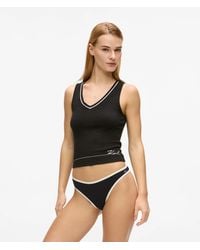 KARL LAGERFELD - Signature Loungewear Tank Top - Lyst