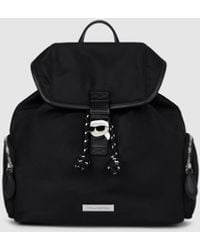 KARL LAGERFELD - Ikon Nylon Small Flap Backpack - Lyst