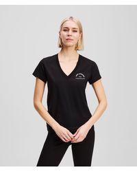 KARL LAGERFELD - Rue St-Guillaume V-Neck T-Shirt - Lyst