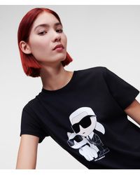 Karl Lagerfeld - T-shirt Karl Ikonik Karl Et Choupette - Lyst
