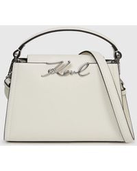 KARL LAGERFELD - K/Signature Mini Top Handle Bag - Lyst