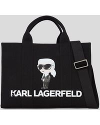 KARL LAGERFELD - Ikon Aquarelle Canvas Tote Bag - Lyst