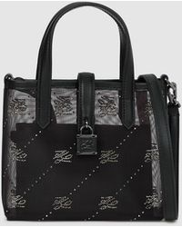 KARL LAGERFELD - K/Autograph Padlock Rhinestone Tote Bag - Lyst