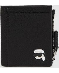 KARL LAGERFELD - Ikon Pebble Small Bi-Fold Wallet - Lyst