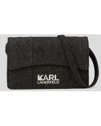 Karl Lagerfeld - K/stone Denim Shoulder Bag - Lyst