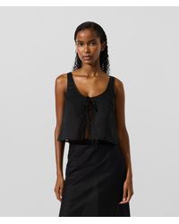 KARL LAGERFELD - Tie-Front Beach Top - Lyst