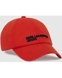 KL Jeans - Distressed Logo Cap - Lyst