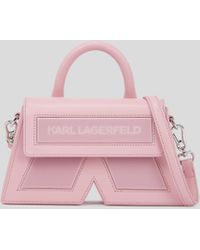 Karl Lagerfeld - Ikon K Small Leather Crossbody Bag - Lyst