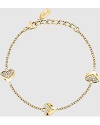 KARL LAGERFELD - Multiple Heart Charm Bracelet - Lyst