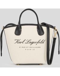 Karl Lagerfeld - Hotel Karl Small Canvas Tote Bag - Lyst