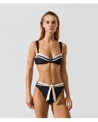 KARL LAGERFELD - Tie-Detail Bikini Bottoms - Lyst