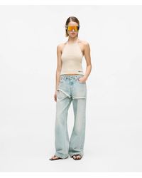 KL Jeans - Frayed Mid-Rise Relaxed Jeans - Lyst