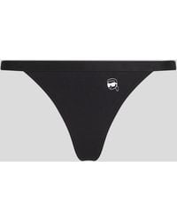 KARL LAGERFELD - Ikon Ribbed Thong - Lyst