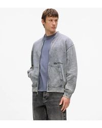 KL Jeans - Washed Zip-Up Sweatshirt - Lyst