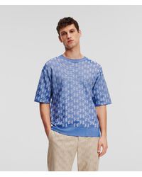 Karl Lagerfeld - Kl Monogram Knitted T-shirt - Lyst