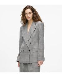 KARL LAGERFELD - Structured Checked Blazer - Lyst