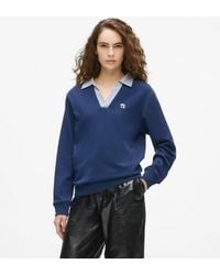 KARL LAGERFELD - Ikon V-Neck Sweatshirt - Lyst