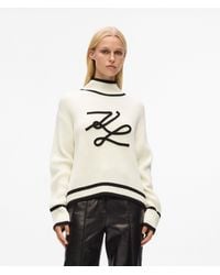 KARL LAGERFELD - Turtleneck Autograph Sweater - Lyst