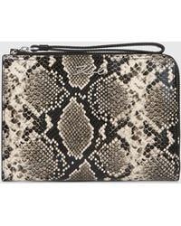 KARL LAGERFELD - K/Signature Python Travel Pouch - Lyst