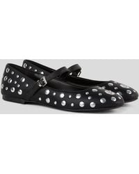 KARL LAGERFELD - Karo Mirror Studs Ballet Flats - Lyst