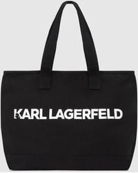 KARL LAGERFELD - Logo Extra Large Tote Bag - Lyst