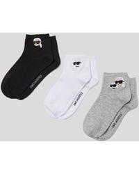 KARL LAGERFELD - Ikon Short Socks – 3-Pack - Lyst