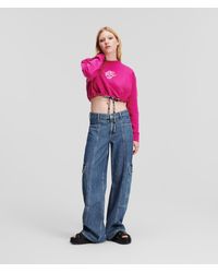 Karl Lagerfeld - Klj Mid-rise Relaxed Utility Jeans - Lyst