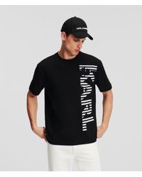Karl Lagerfeld - Vertical Karl Logo T-shirt - Lyst