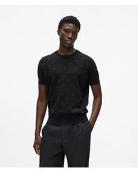 KARL LAGERFELD - Monogram Short-Sleeved Sweater - Lyst