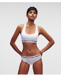 KARL LAGERFELD - Logo Bralette - Lyst