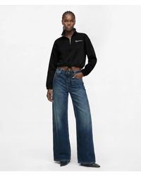 KL Jeans - Washed Low-Rise Wide-Leg Jeans - Lyst