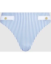 KARL LAGERFELD - Button High Waist Bikini Bottoms, Multicoloured - Lyst