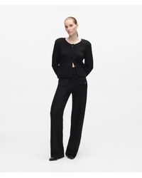 KARL LAGERFELD - Bouclé Knitted Pants - Lyst